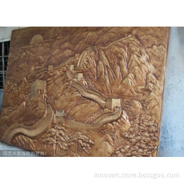 customized resin fiberglass wall relief sculpture